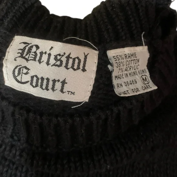 Vintage 90’s Bristol Court rose pattern knit sweater size M - Picture 7 of 7